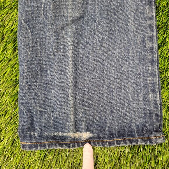 Vintage LEVIS 517 Bootcut Jeans 32x31 Western Denim Fraying - Picture 12 of 16